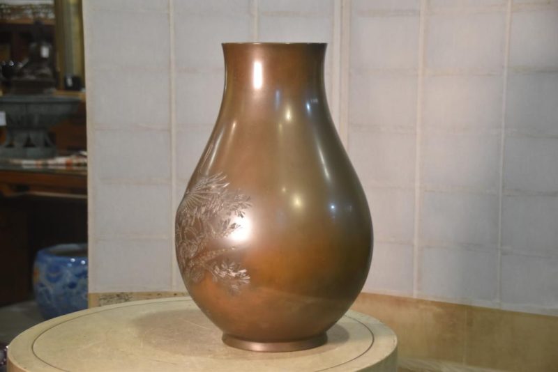 Large Japanese Bronze Vase Height:470mm - Image 5