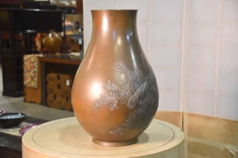 Large Japanese Bronze Vase Height:470mm - Image 4