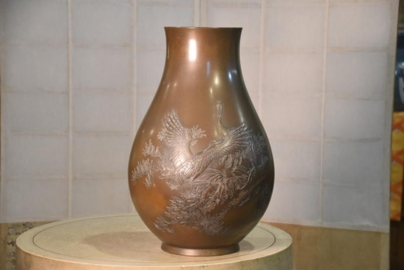 Large Japanese Bronze Vase Height:470mm