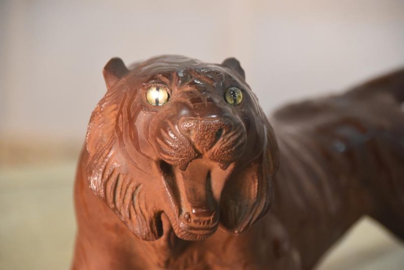 Japanese Bronze Tiger Width:620mm - Image 6