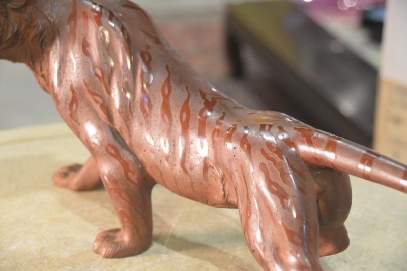 Japanese Bronze Tiger Width:620mm - Image 3
