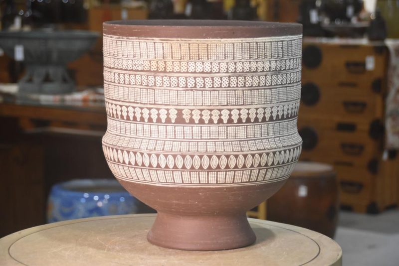 Contemporary Japanese Pottery Vase Width:350mm