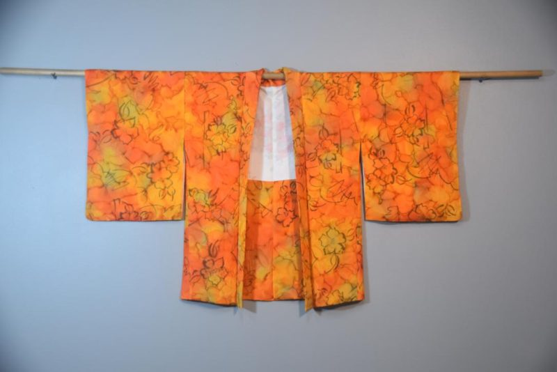 3D Water Colour Vintage Silk Haori Jacket - Image 5
