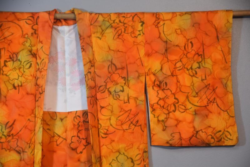 3D Water Colour Vintage Silk Haori Jacket - Image 3