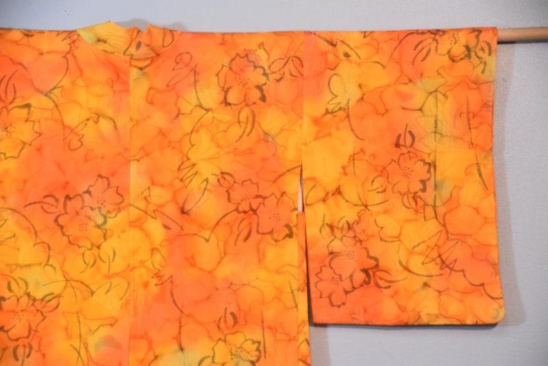 3D Water Colour Vintage Silk Haori Jacket - Image 4