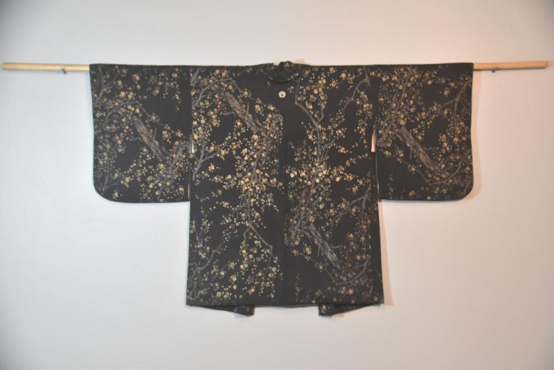 Cherry Metallic Vintage Silk Haori Jacket