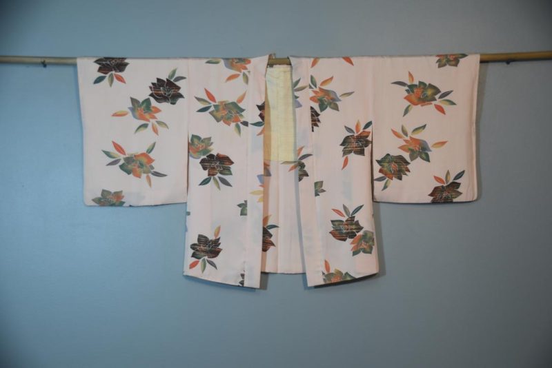 Pink Vintage Silk Haori Jacket - Image 5