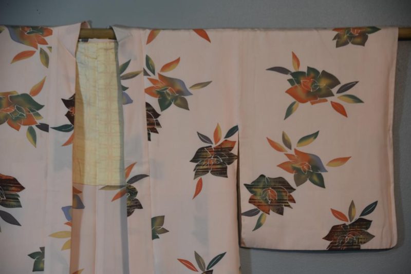 Pink Vintage Silk Haori Jacket - Image 3