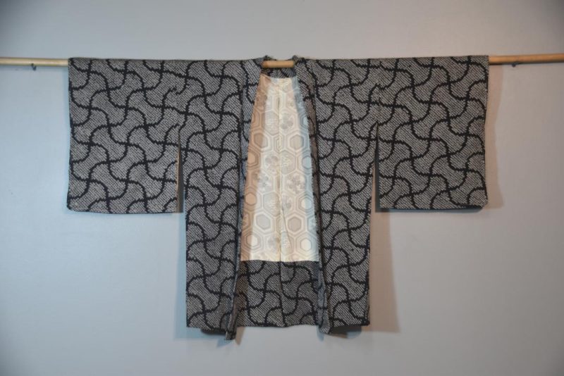 Shibori Vintage Silk Haori Jacket - Image 5