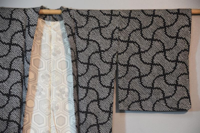 Shibori Vintage Silk Haori Jacket - Image 4