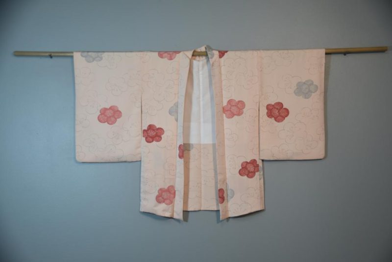 Pretty Pink Vintage Silk Haori Jacket - Image 4