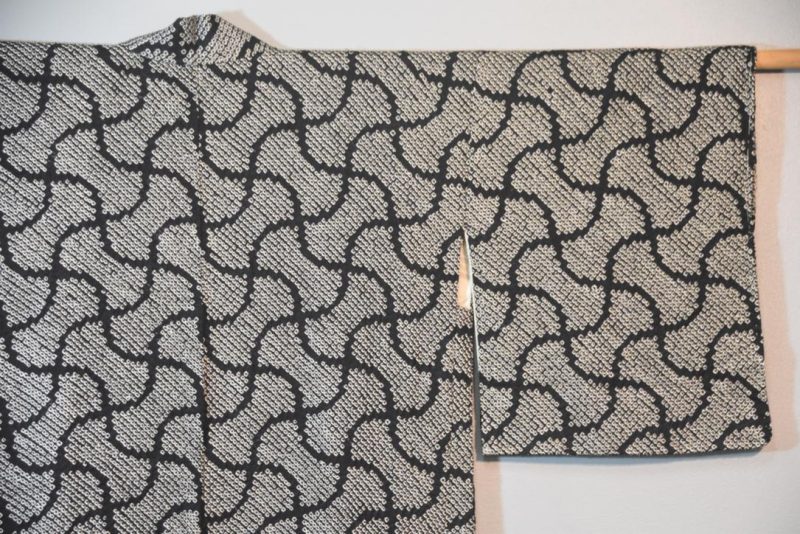 Shibori Vintage Silk Haori Jacket - Image 3
