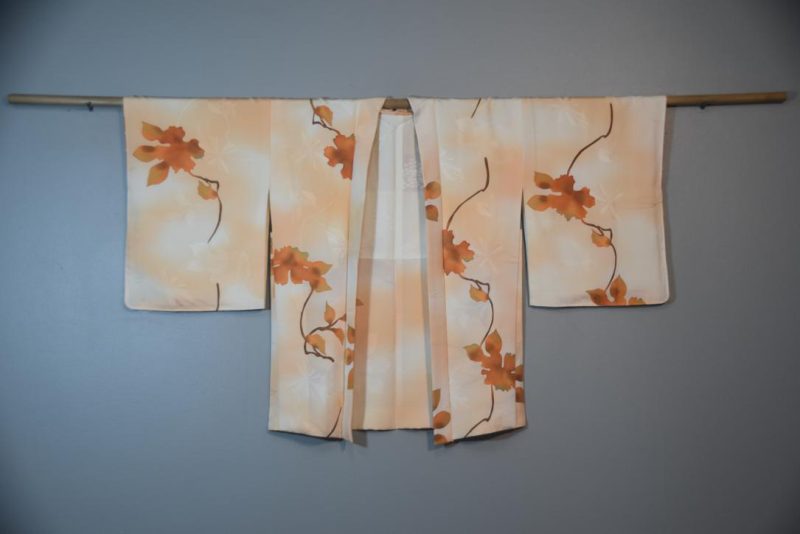 Peachy Vintage Silk Haori Jacket - Image 6