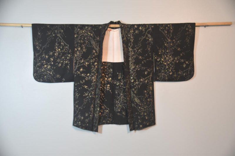 Cherry Metallic Vintage Silk Haori Jacket - Image 5