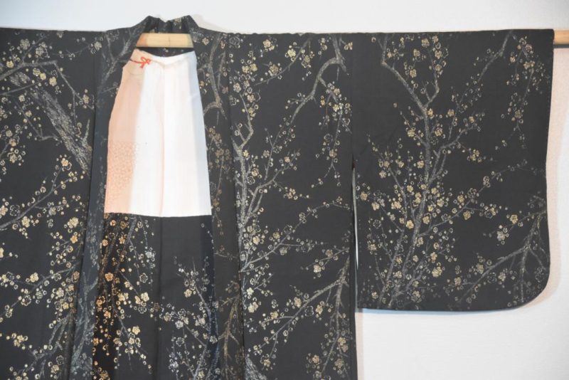Cherry Metallic Vintage Silk Haori Jacket - Image 4