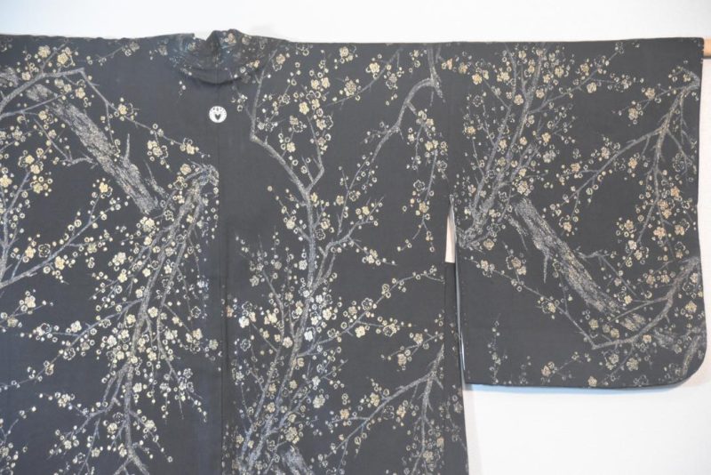 Cherry Metallic Vintage Silk Haori Jacket - Image 3