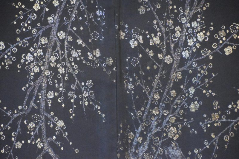 Cherry Metallic Vintage Silk Haori Jacket - Image 2