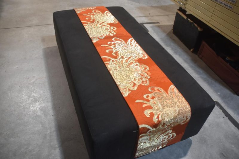 Orange Lacquered Thread Chrysanthemum  Obi/Table Runner Width:4000mm - Image 5