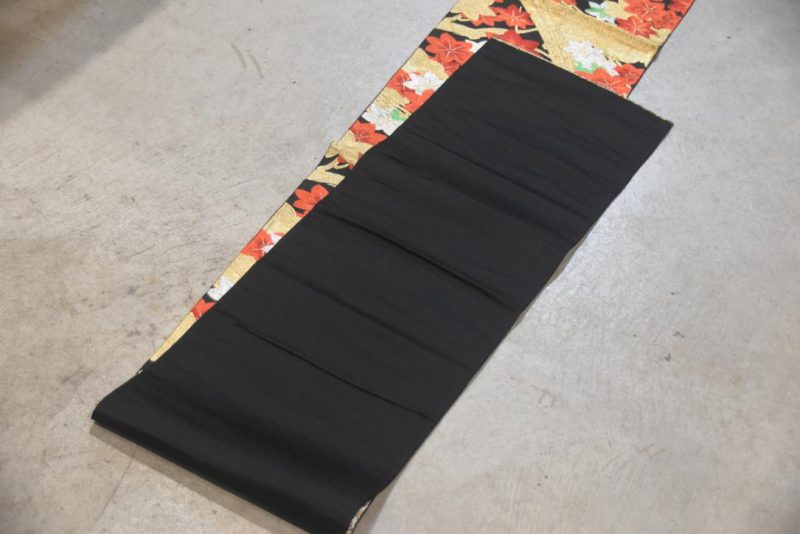 Orange Lacquered Thread Chrysanthemum  Obi/Table Runner Width:4000mm - Image 8