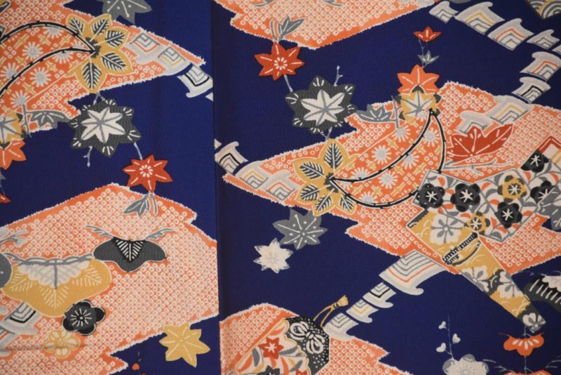 Royal Blue Soft Japanese Silk Kimono - Image 2