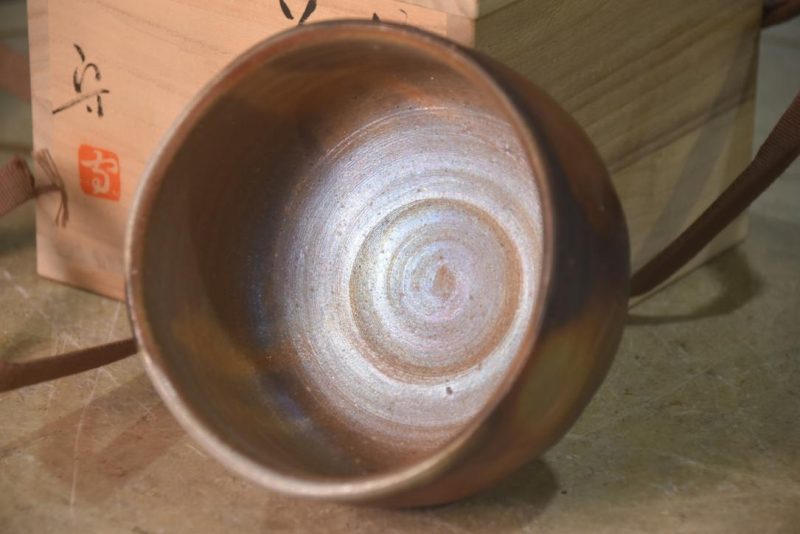 Bizan Pottery Chawan Tea Bowl Width:125mm - Image 4