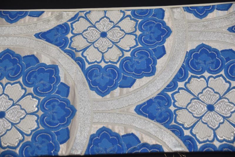 Blue and White Fukuro Obi/Table Runner Width:4000mm - Image 3