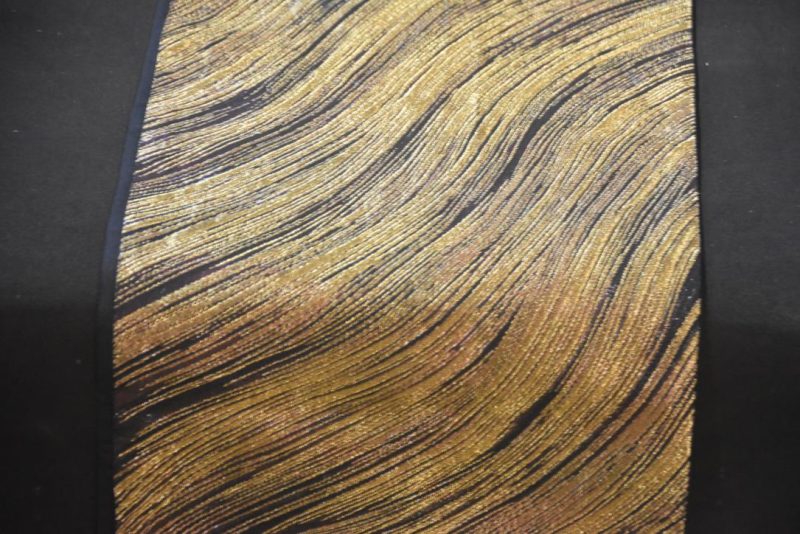 Vintage Gold Waves Obi Width:4000mm - Image 2