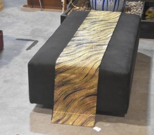 Vintage Gold Waves Obi Width:4000mm