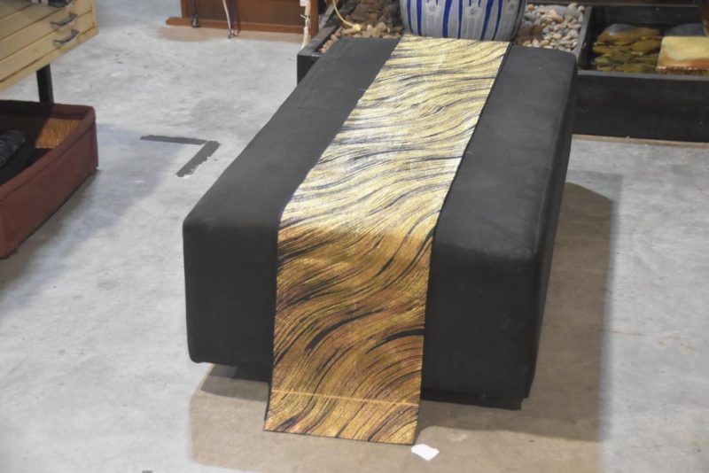 Vintage Gold Waves Obi Width:4000mm