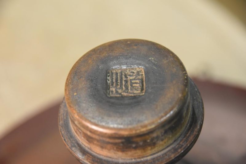 Japanese Wave Bronze Usabata Vase Width:275mm - Image 6