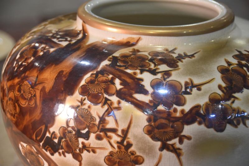 Japanese Cherry Blossom Ceramic Vase Width:310mm - Image 2