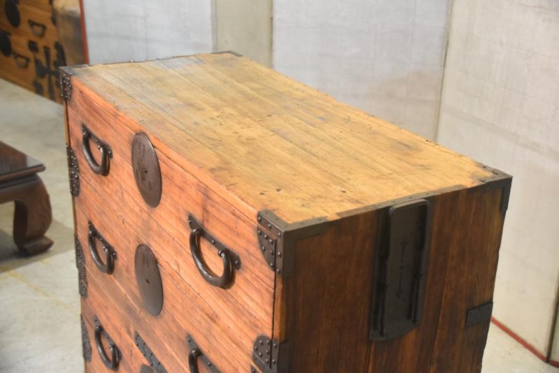 Antique 2 Section Clothing Chest Width:900mm - Image 6