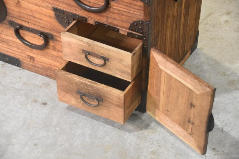 Antique 2 Section Clothing Chest Width:900mm - Image 4