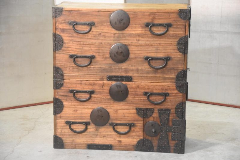 Antique 2 Section Clothing Chest Width:900mm - Image 9