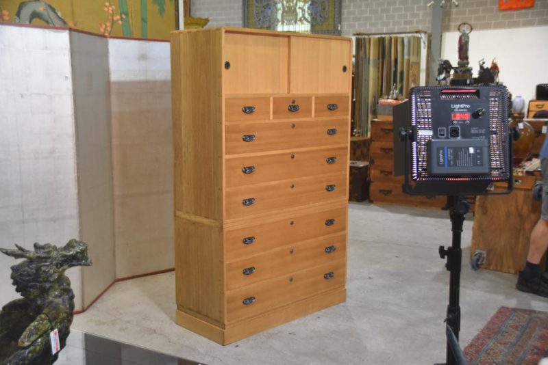 Japanese Vintage Wedding Chest (2 Sections) Width:1060mm - Image 10