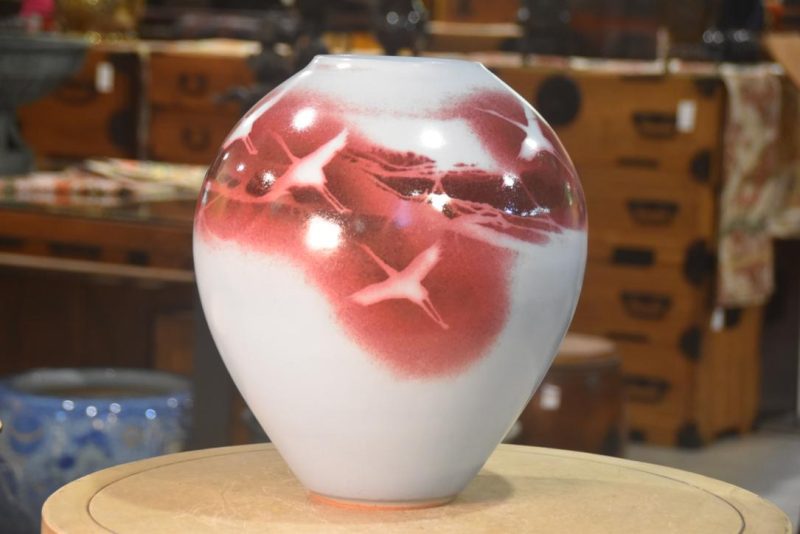 Contemporary Japanese Pottery Vase Width:320mm