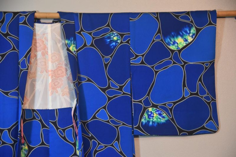 Blue Opal Vintage Silk Haori Jacket - Image 4