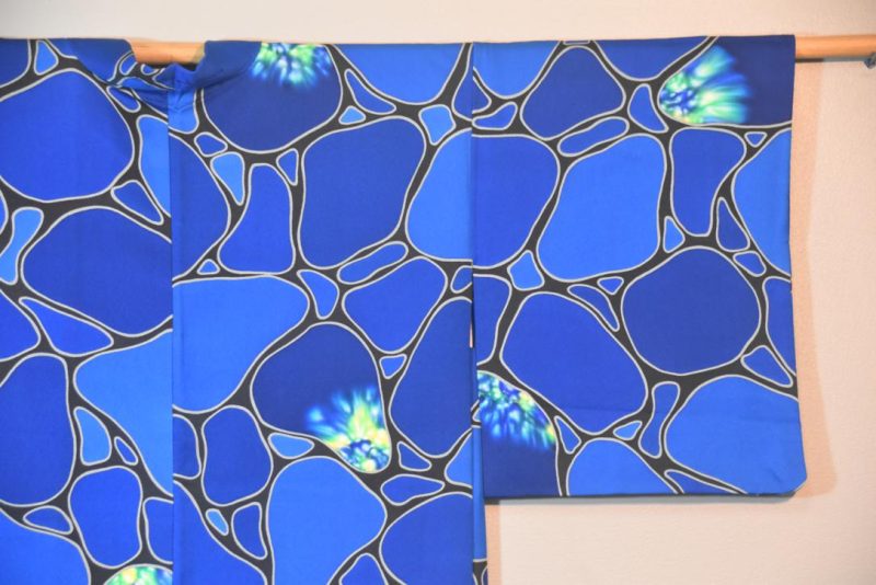Blue Opal Vintage Silk Haori Jacket - Image 3
