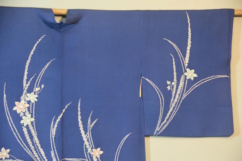 Blue Orchid Vintage Silk Haori Jacket - Image 4