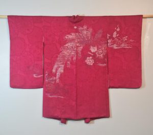 Cerise Peacock Vintage Silk Haori Jacket