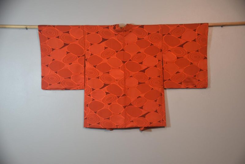 Orange Pebble Vintage Silk Haori Jacket