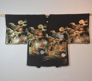 Stunning Metallic Vintage Silk Haori Jacket