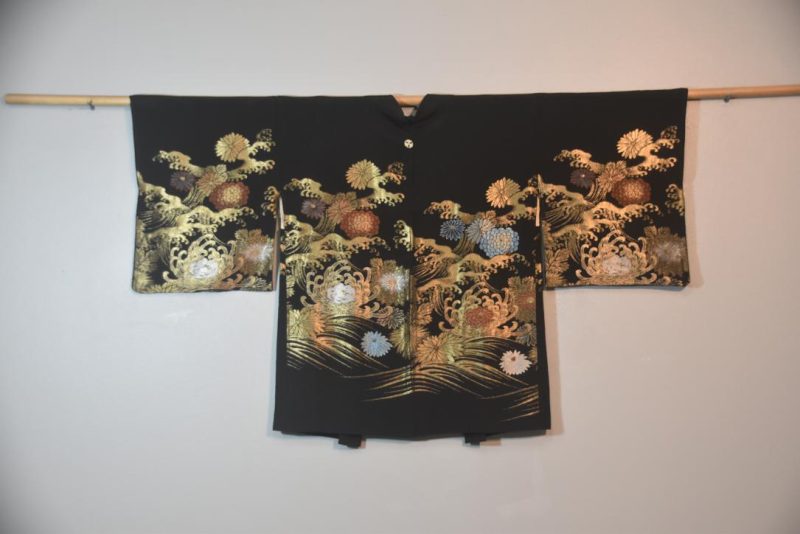 Stunning Metallic Vintage Silk Haori Jacket