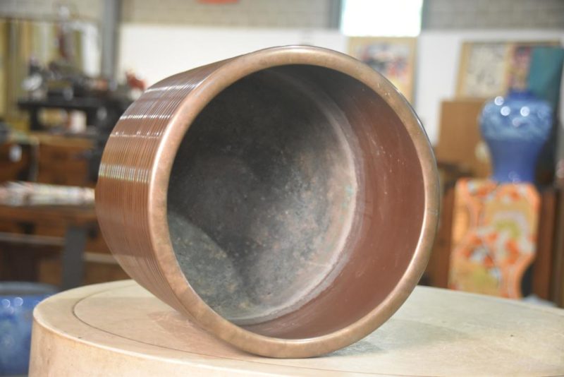 Japanese Bronze Hibachi UrnWidth:240mm - Image 3