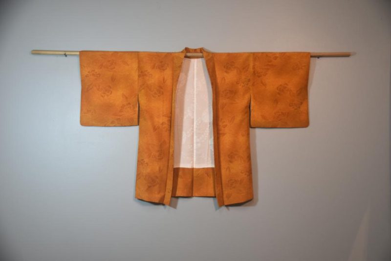 Bronze Floral Vintage Silk Haori Jacket