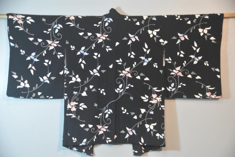 Vines Vintage Japanese Silk Haori Jacket - Image 3