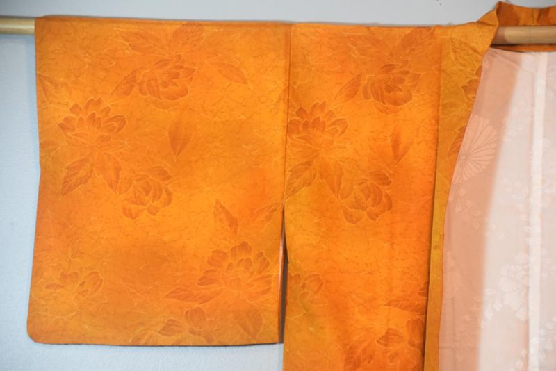 Bronze Floral Vintage Silk Haori Jacket - Image 7