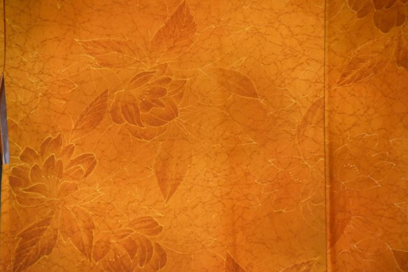Bronze Floral Vintage Silk Haori Jacket - Image 2
