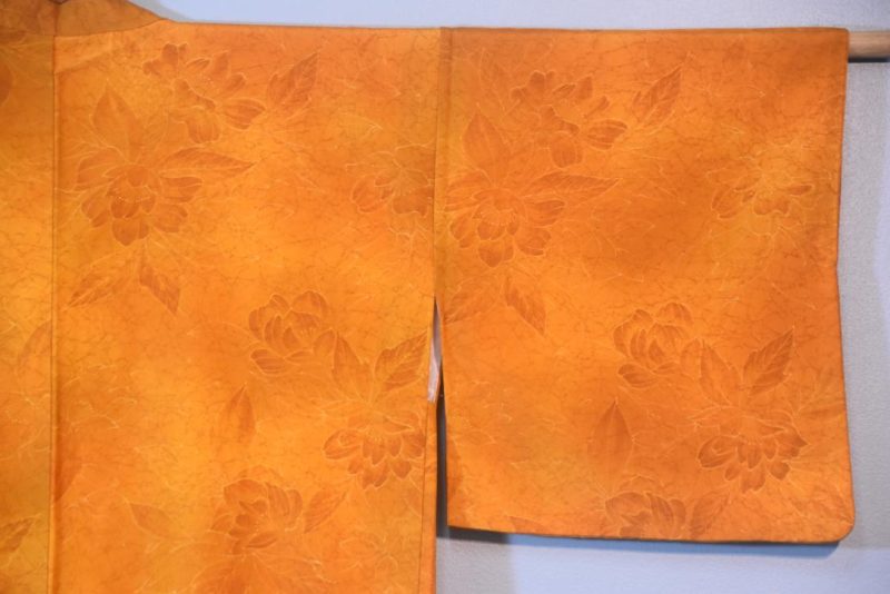 Bronze Floral Vintage Silk Haori Jacket - Image 6