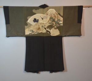 Vintage Japanese Silk Mans Haori (Kimono Jacket)